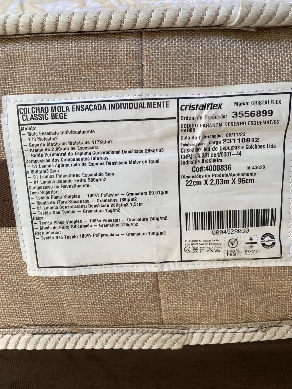 Cama box solteiro colchão de mola ensacada - Foto 3