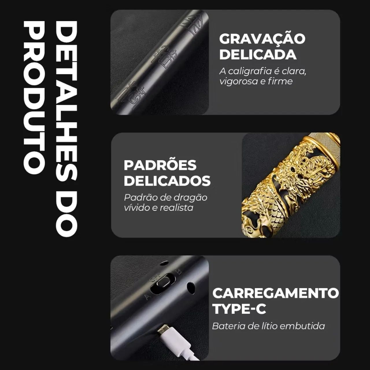 Bastão eletrônico com sons luz abre e fecha por voz  - Foto 2