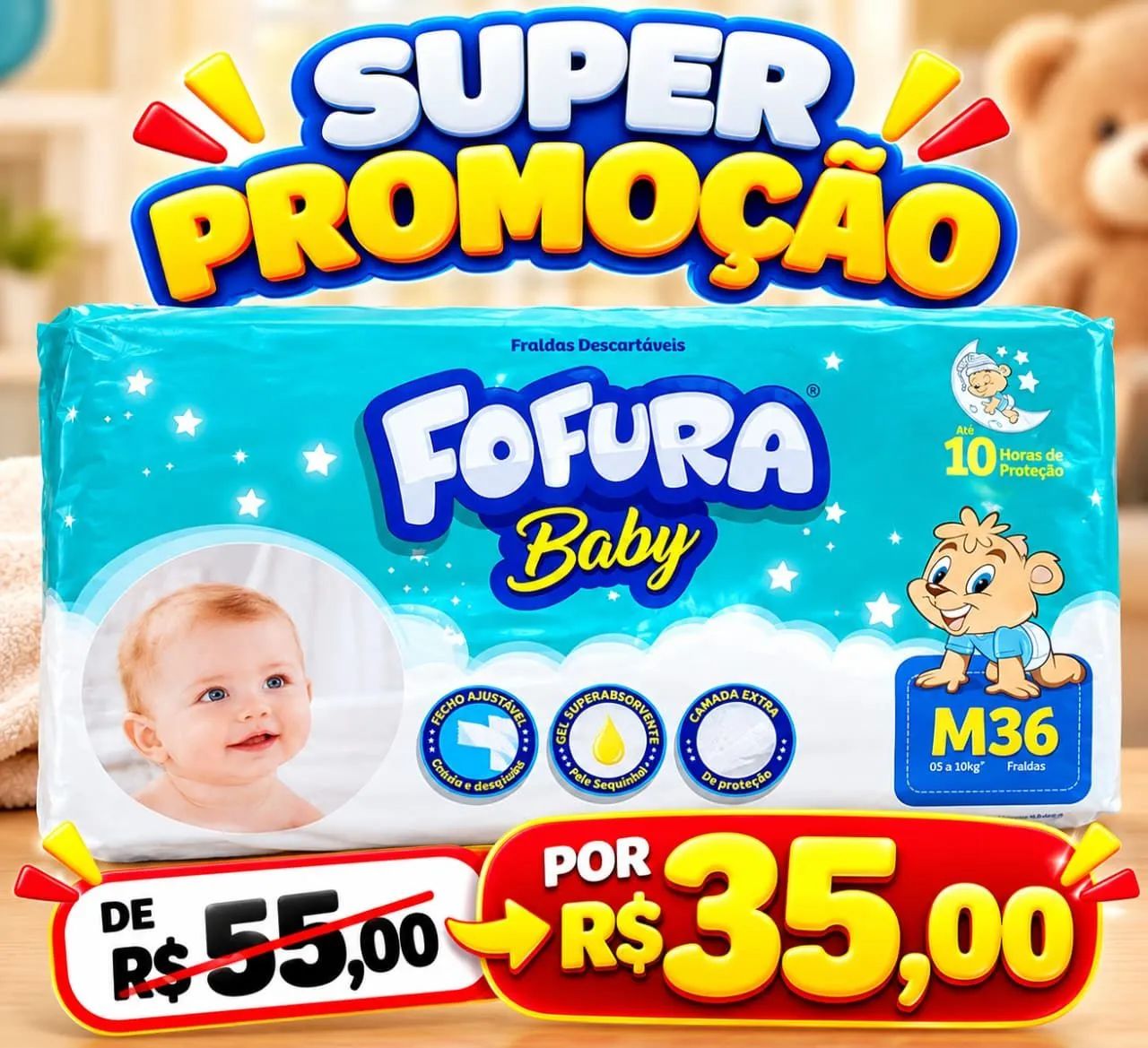 Fraldas descartáveis Baby - Foto 5