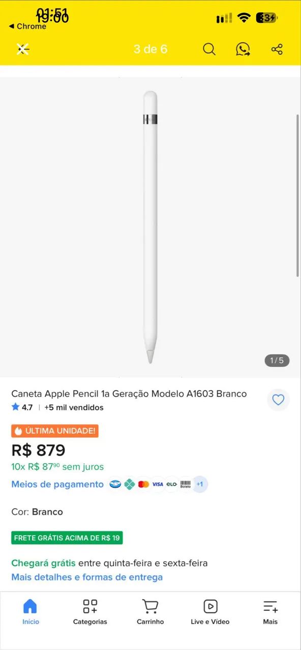ipad 6 gen com capa e Apple pan originais - Foto 3