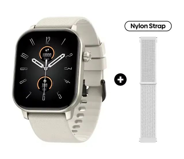 smartwatch zeblaze gts 3 gps + pulseira extra - bege - Foto 6