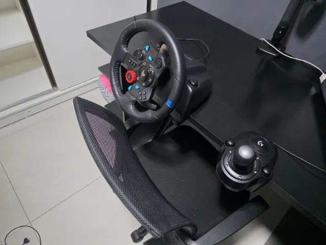Volante G29 + pedais + Câmbio - kit completo NOVÍSSIMO! - Foto 3