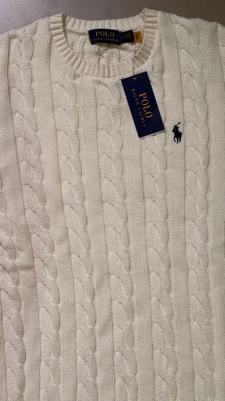 Suéter Ralph Lauren Bege - Tamanho G - Foto 2