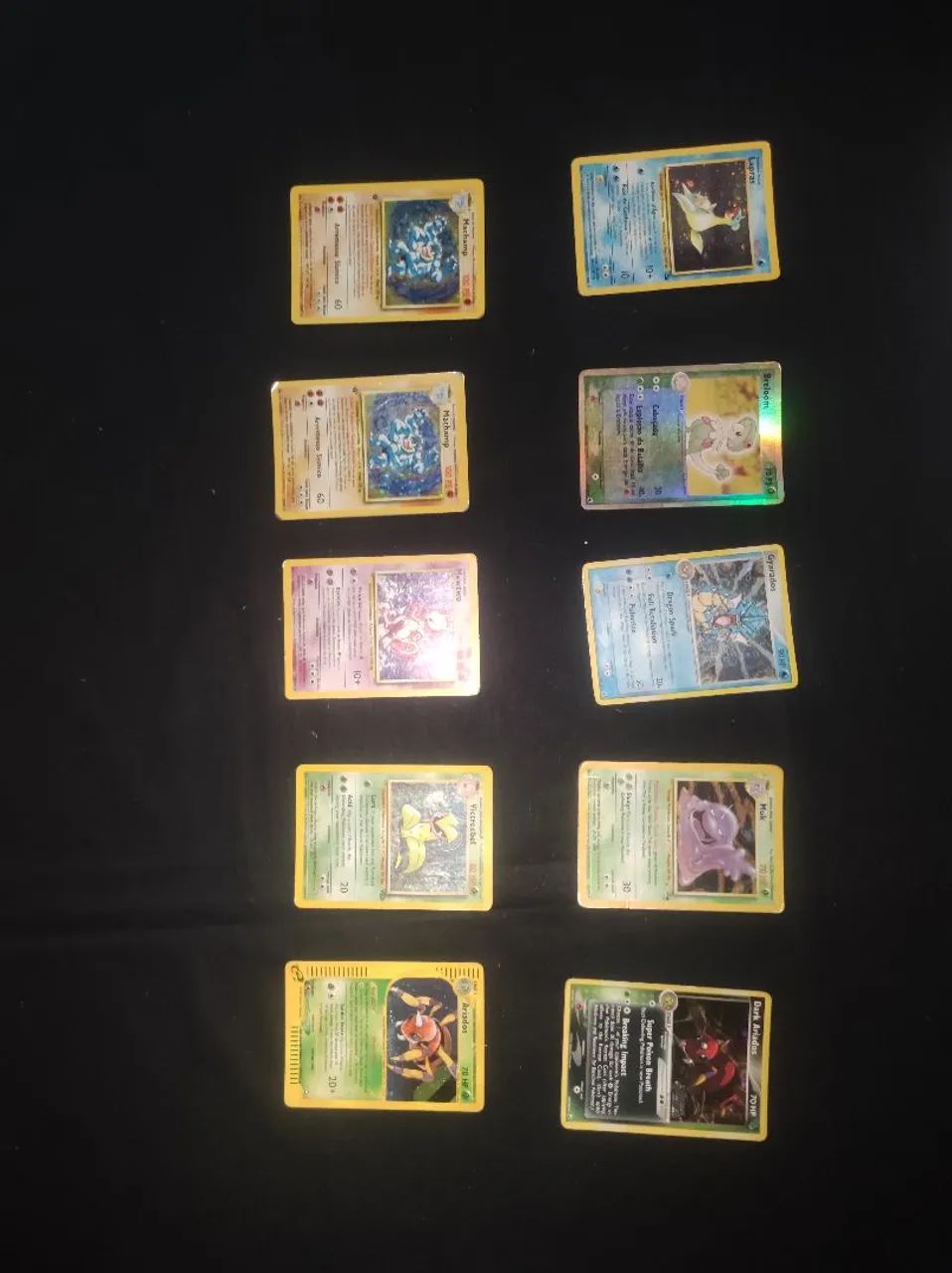 Cartas pokémon metalizadas antigas 