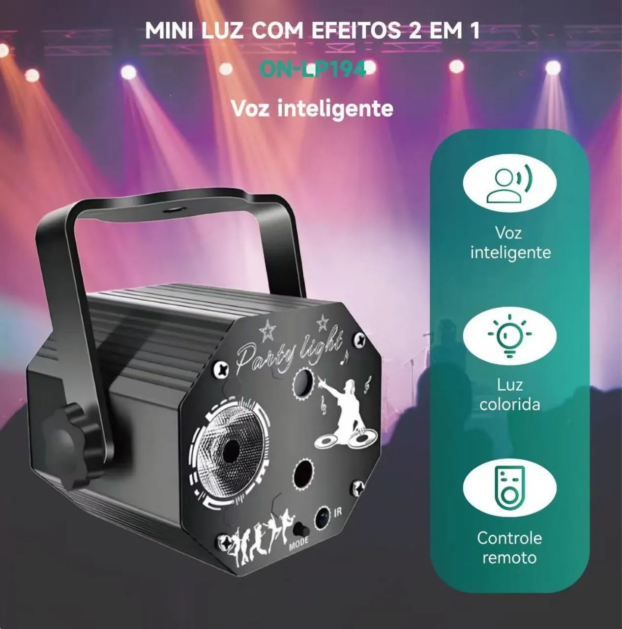Mini Projetor Laser Rgb Jogo De Luz Iluminação Festa Led - Foto 5