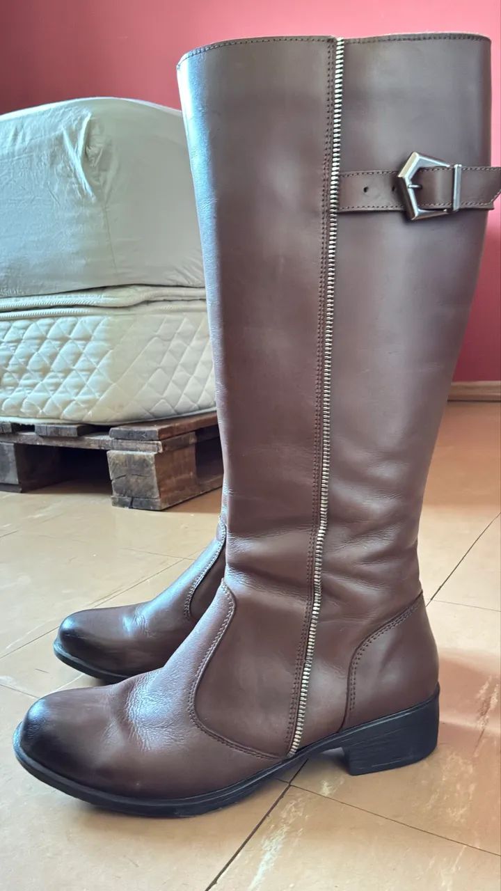 Bota Couro Montaria 38 - Foto 4