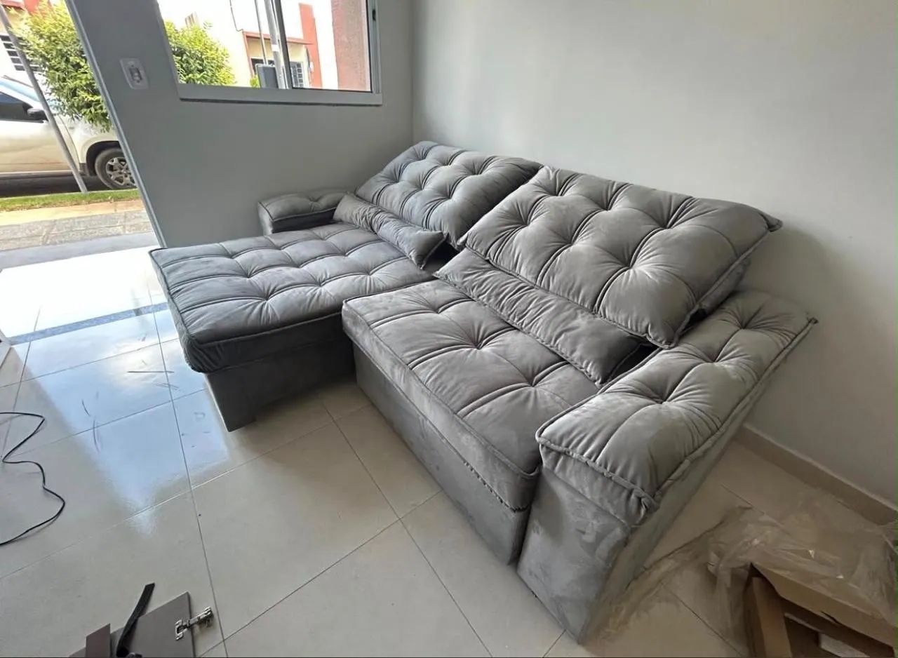 Sofá retrátil e reclinável, nova, e a pronta entrega 