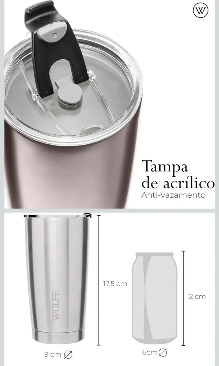 Copo termico Wolff 600ml  - Foto 2