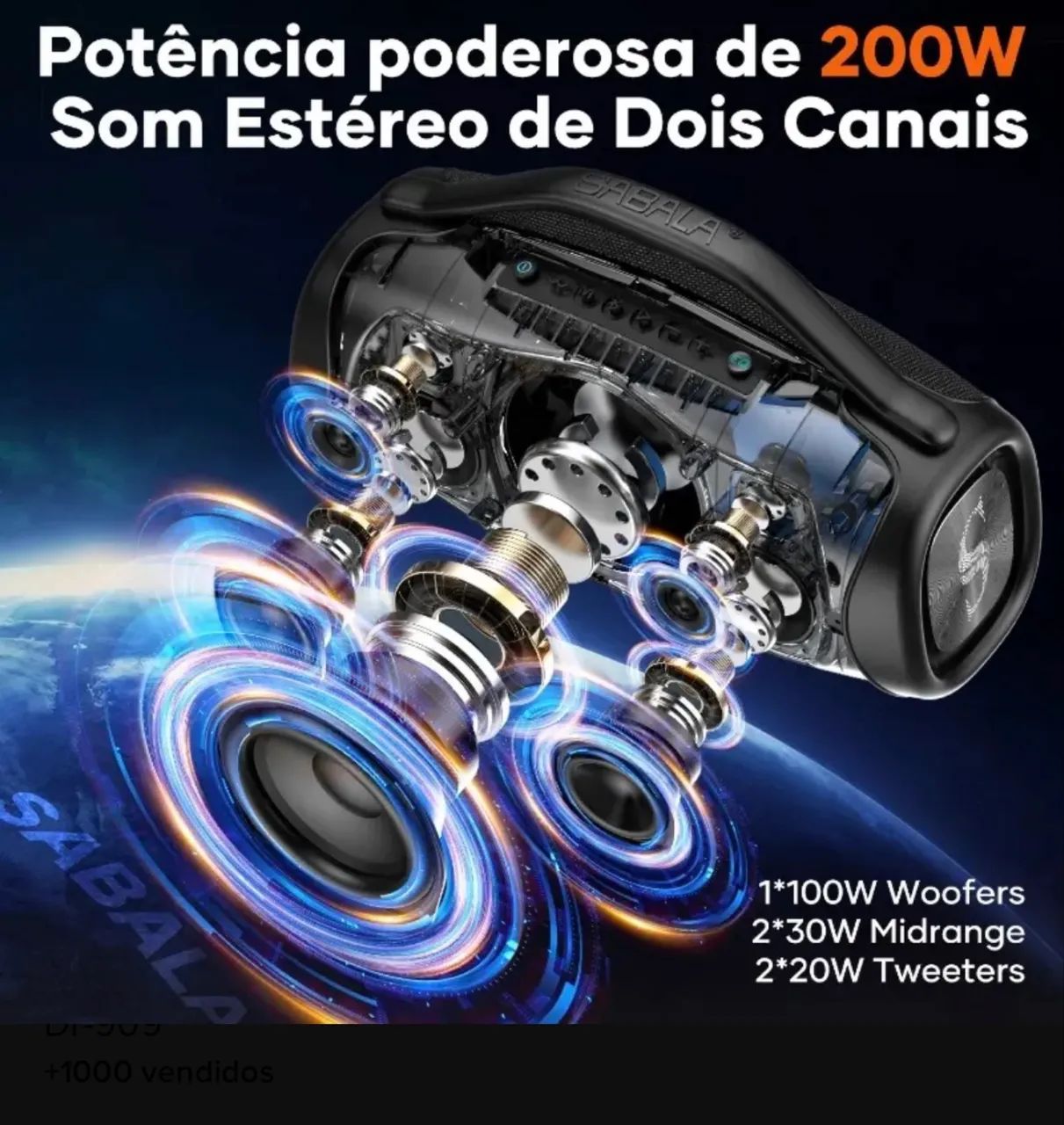 Caixa som sabala DR909 - Foto 4