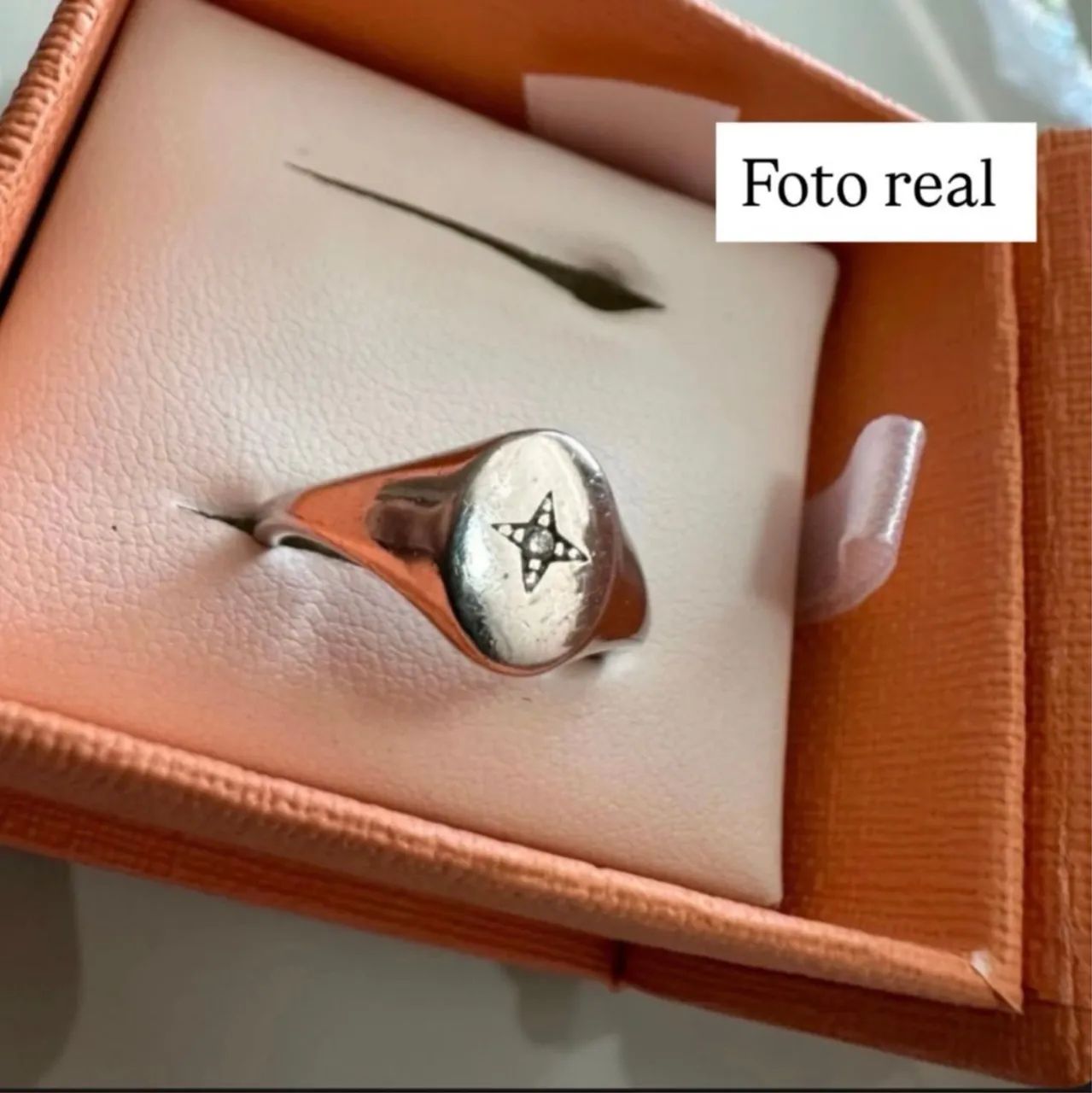Anel Signet Vivara em prata 925