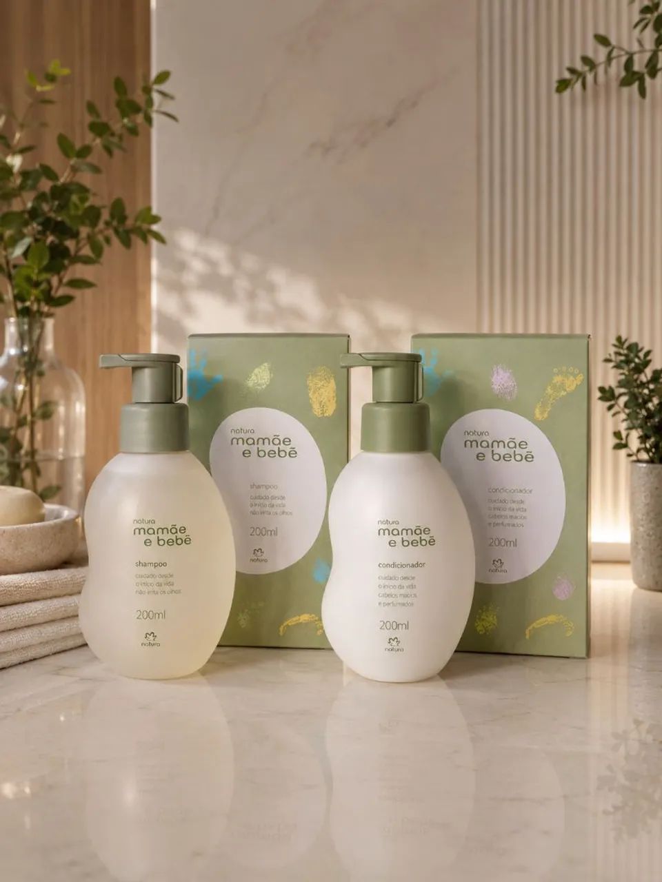 Combo shampoo e condicionador mamãe bebê 200ml