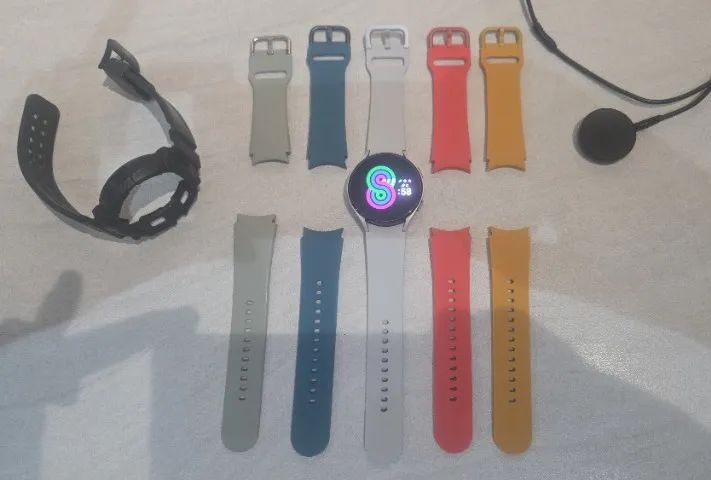 Galaxy watch 4 samsung - 44mm prata bluetooth - perfeito estado