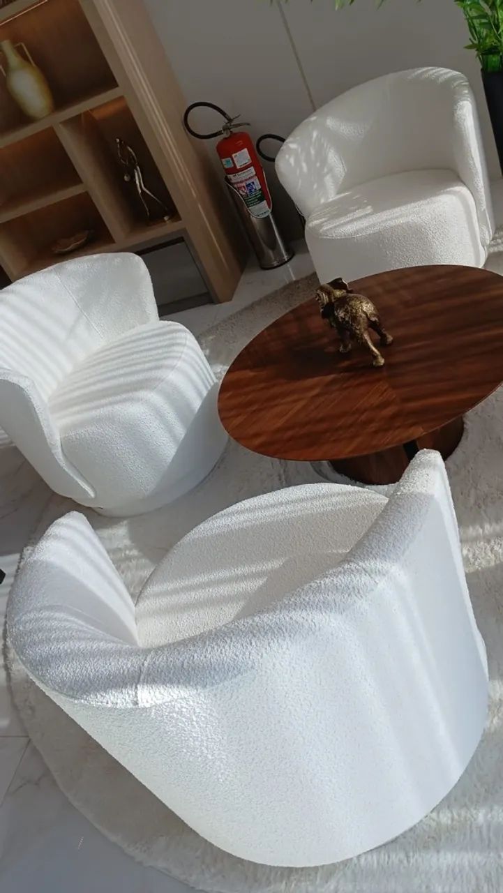 Poltronas giratórias novas ,tecido Boucle! - Foto 2