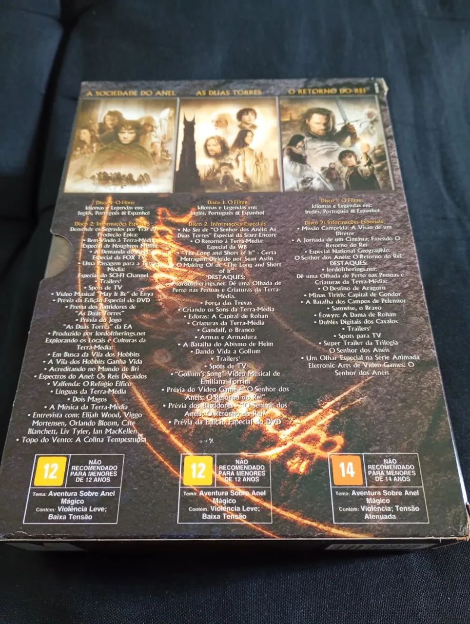 Dvd duplo- trilogia senhor dos anéis com extras - Foto 3