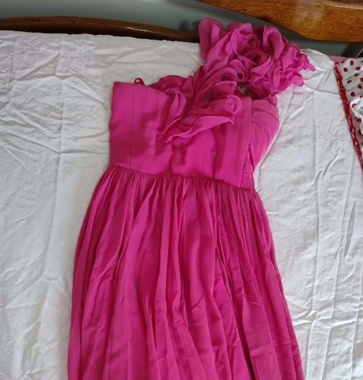 Vestido longo de festa cor rosa - Foto 3