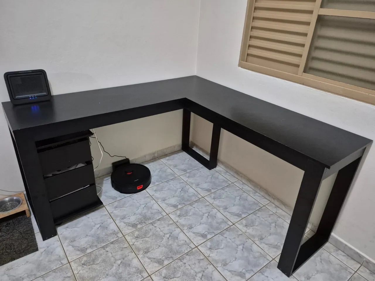 Mesa para escritório formato L175 cm + escrivaninha