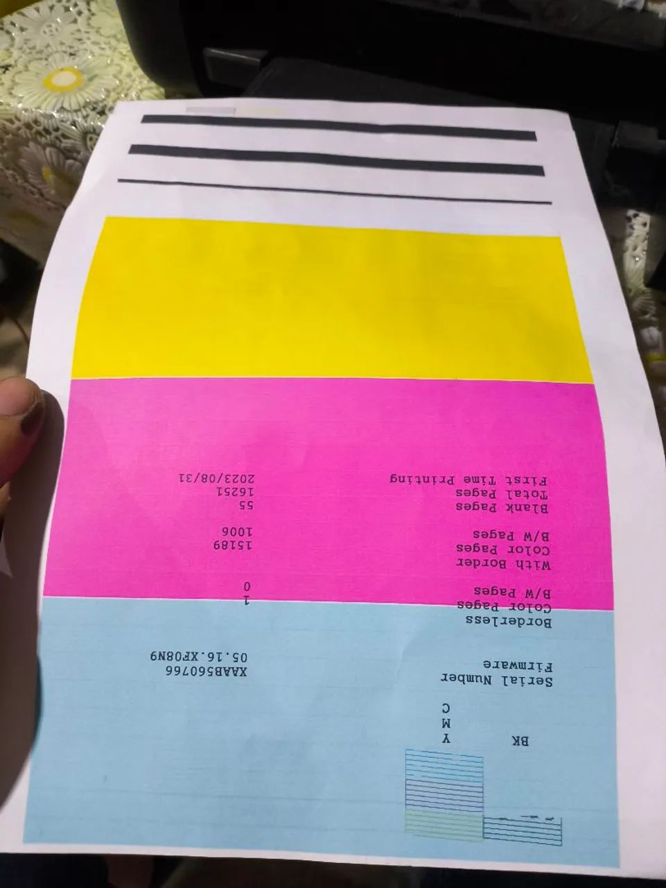 Cabeça de impressão EPSON nova, preto com defeito - Foto 3