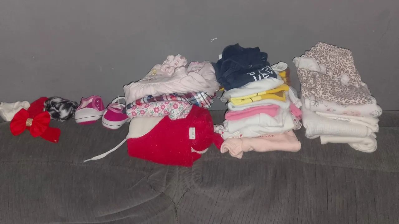 Lote de roupa menina rn até 9 meses