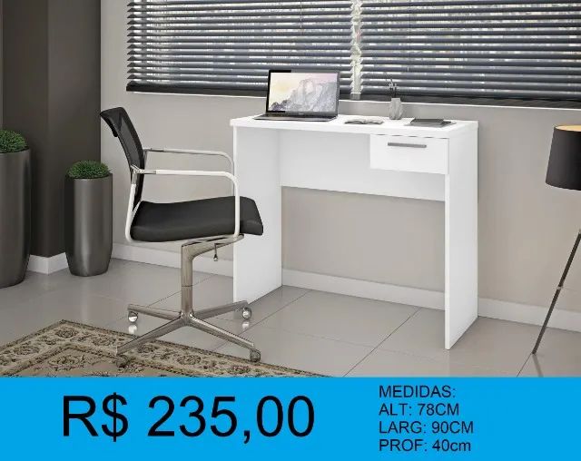 ESCRIVANINHA - COM 1 GAVETA - OTIMA QUALIDADE= PRONTA ENTREGA - Foto 3
