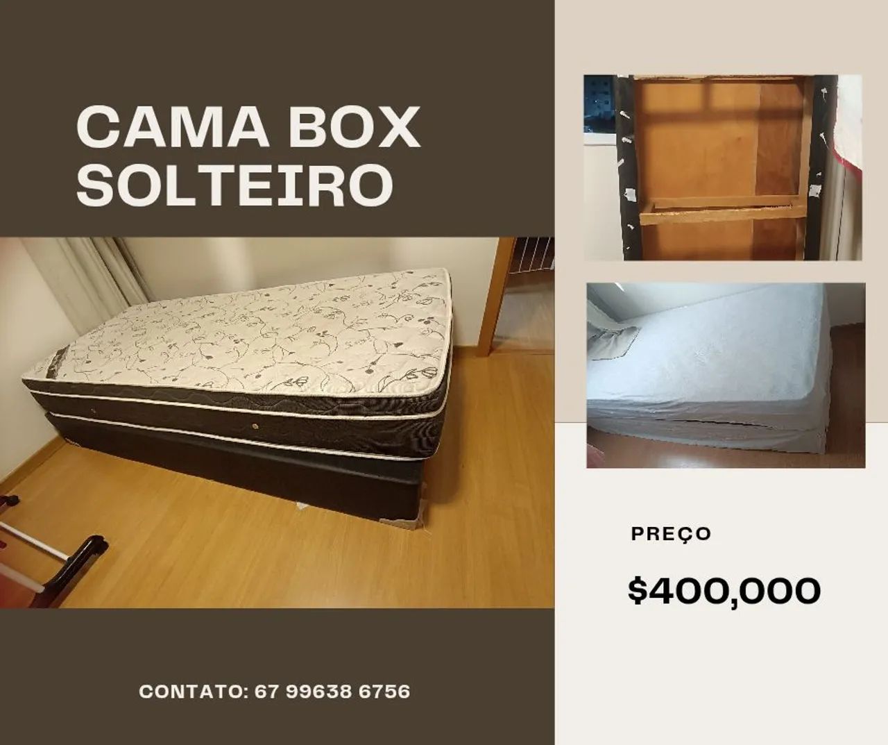 Cama box solteiro 