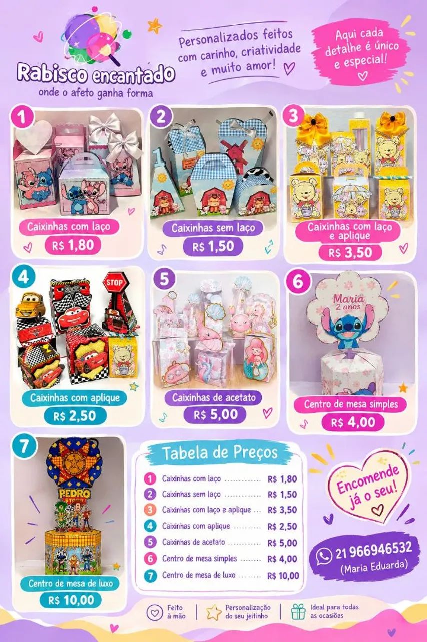 Lembrancinhas personalizadas