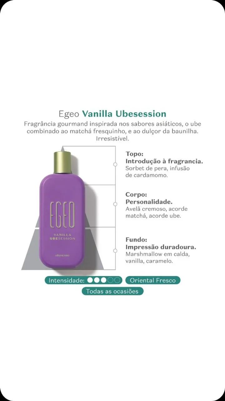 Egeo Vanilla Ubesession Desodorante Colônia 90Ml - Foto 2