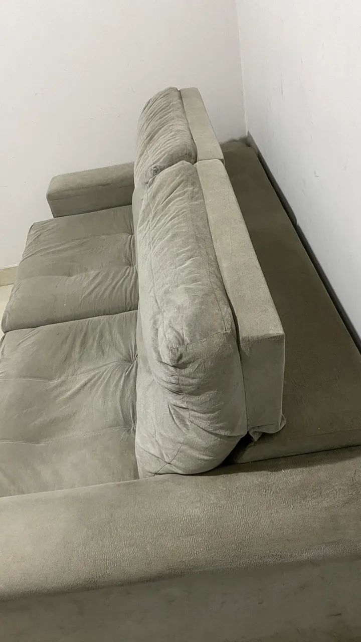 sofa 2 lugares cinza - Foto 4