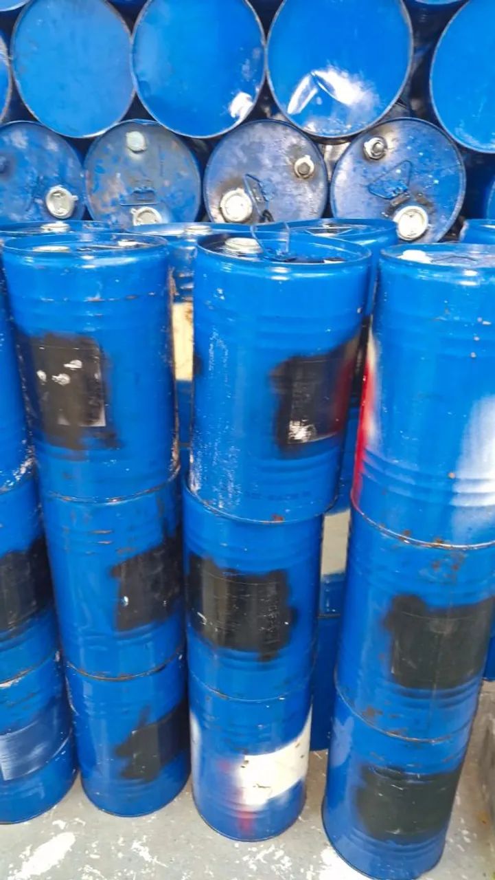 Barril tambor de ferro 30 litros usados tampa fixa  - Foto 6