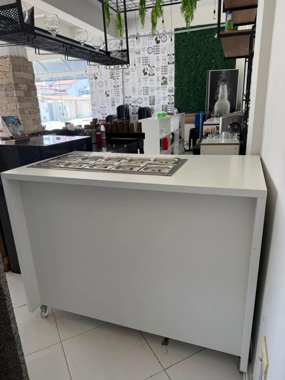 Balcão com cubas inox