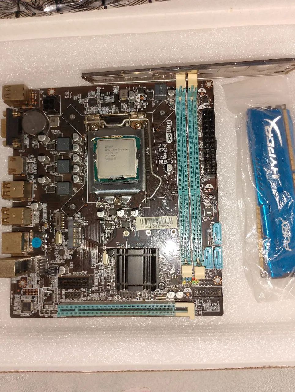 Kit placa mãe processador e memória  - Foto 3