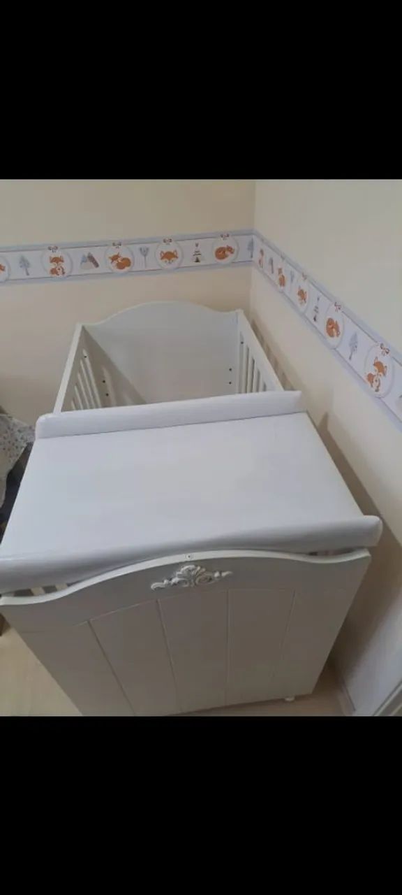 Berço grande com colchão e trocador. - Foto 3