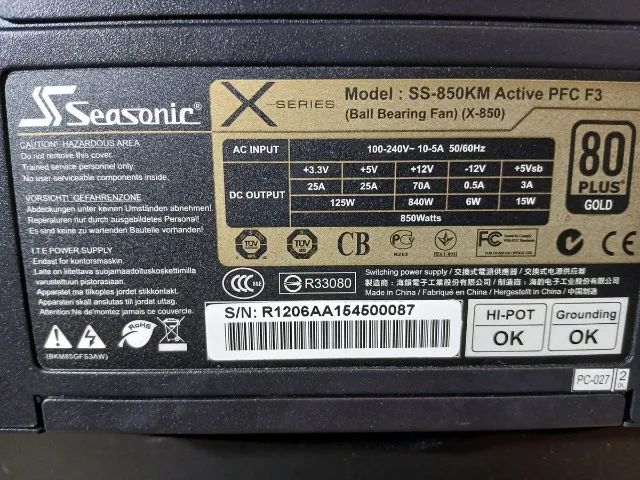 Fonte Seasonic SS-850KM Gold nova! raridade! - Foto 3