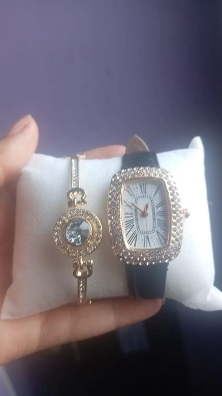 Lindo kit relógio e pulseira aprova d'água  - Foto 2
