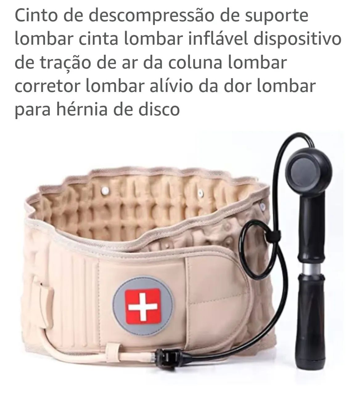 Cinta lombar inflável (descompressão)