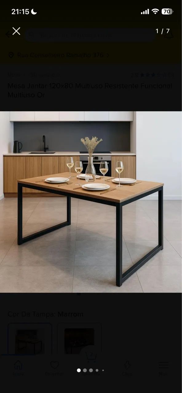 Mesa Jantar 120x90 Multiuso