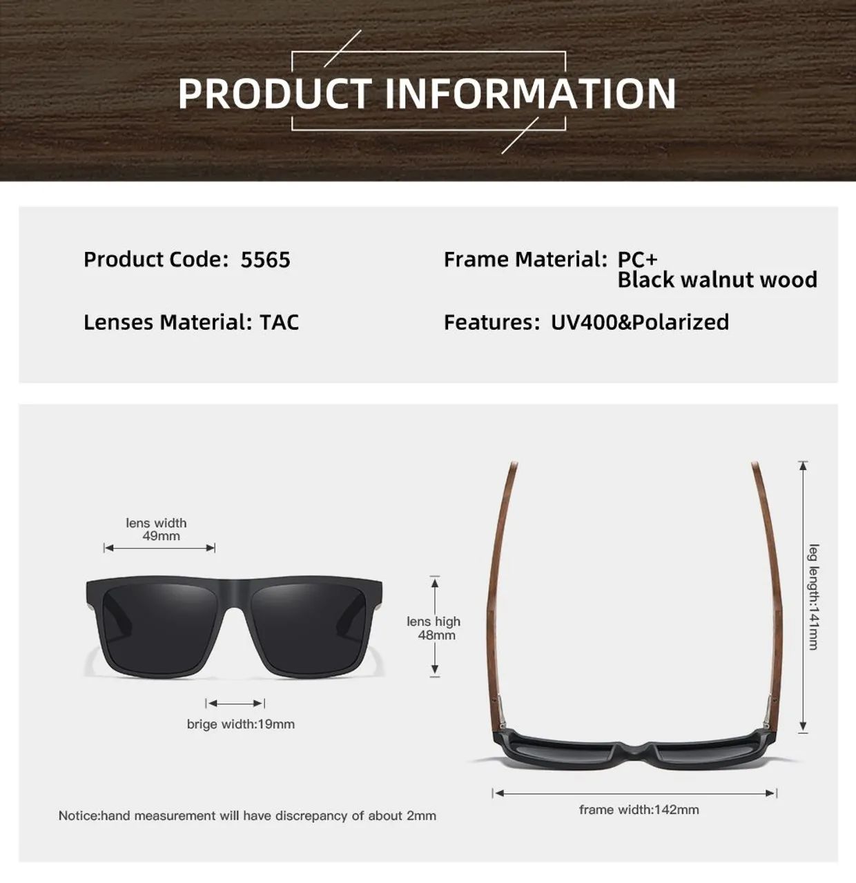 Estilo!!! Oculos polarizado com fibra de bambu.  - Foto 5