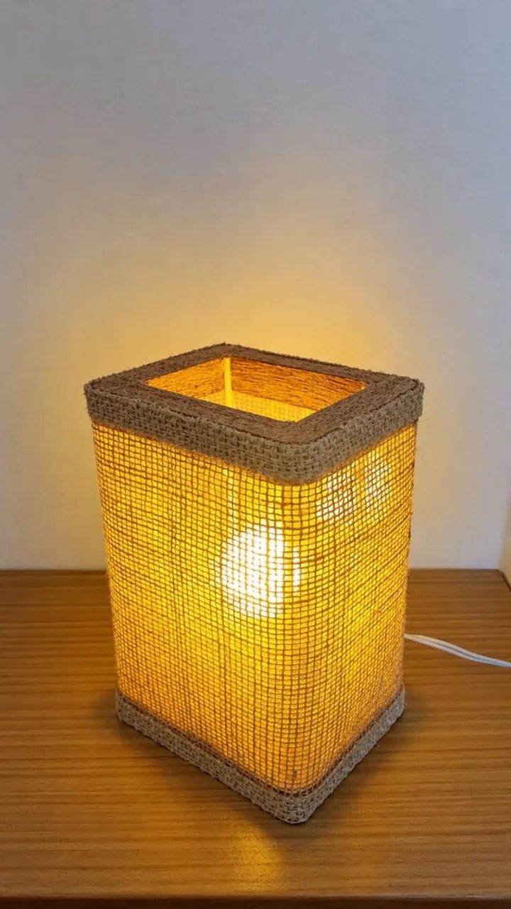 Luminária de mesa, luminária artesanal