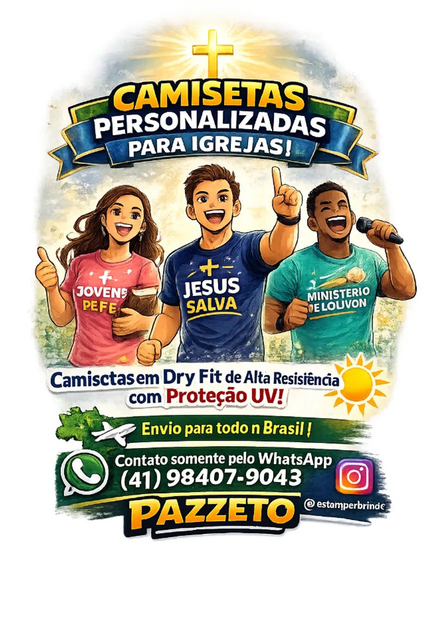 Camisetas Personalizdas para Igrejas e afins