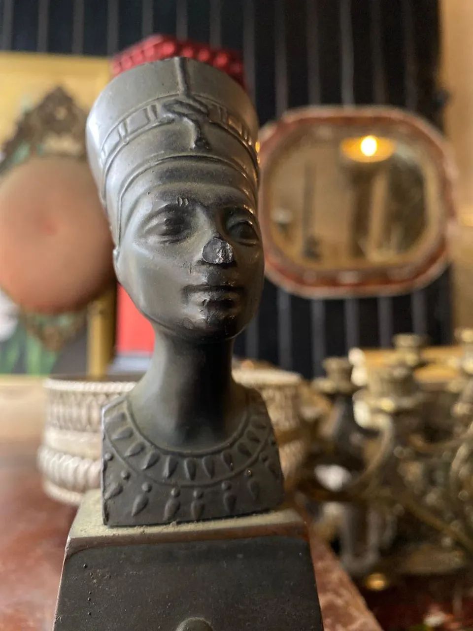Antiga escultura representando busto de Nefertiti (ref:305) - Foto 5