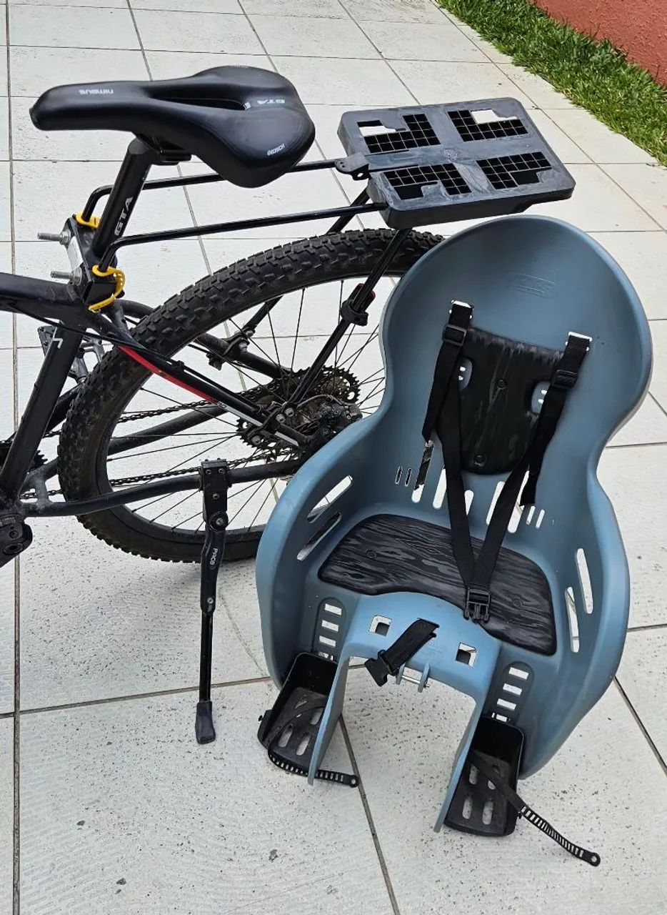 Cadeirinha de bicicleta Kalf com Suporte engate.
