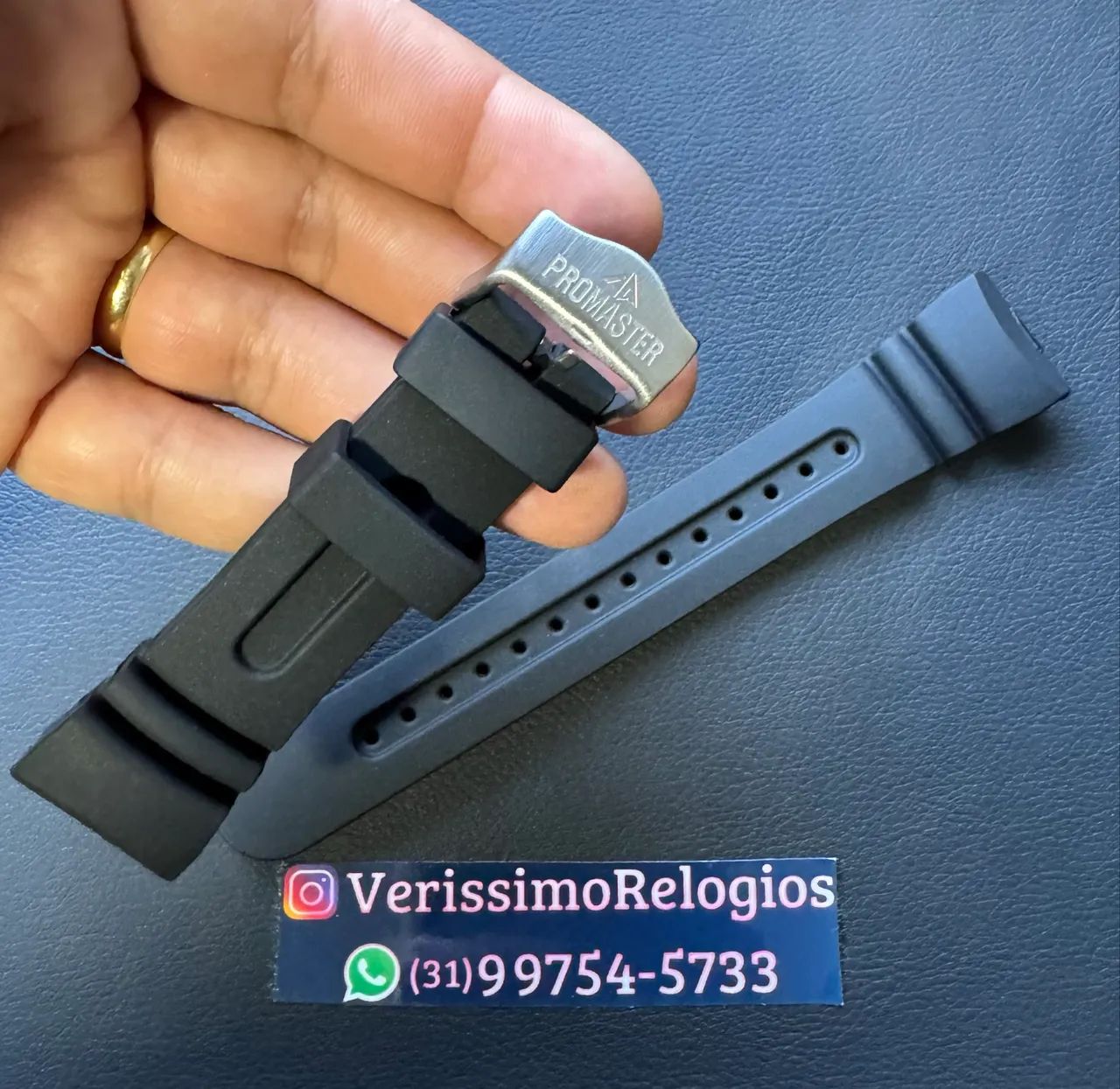 Pulseira Relógio Citizen Meia Lua Logo Promaster Preta Reposição 