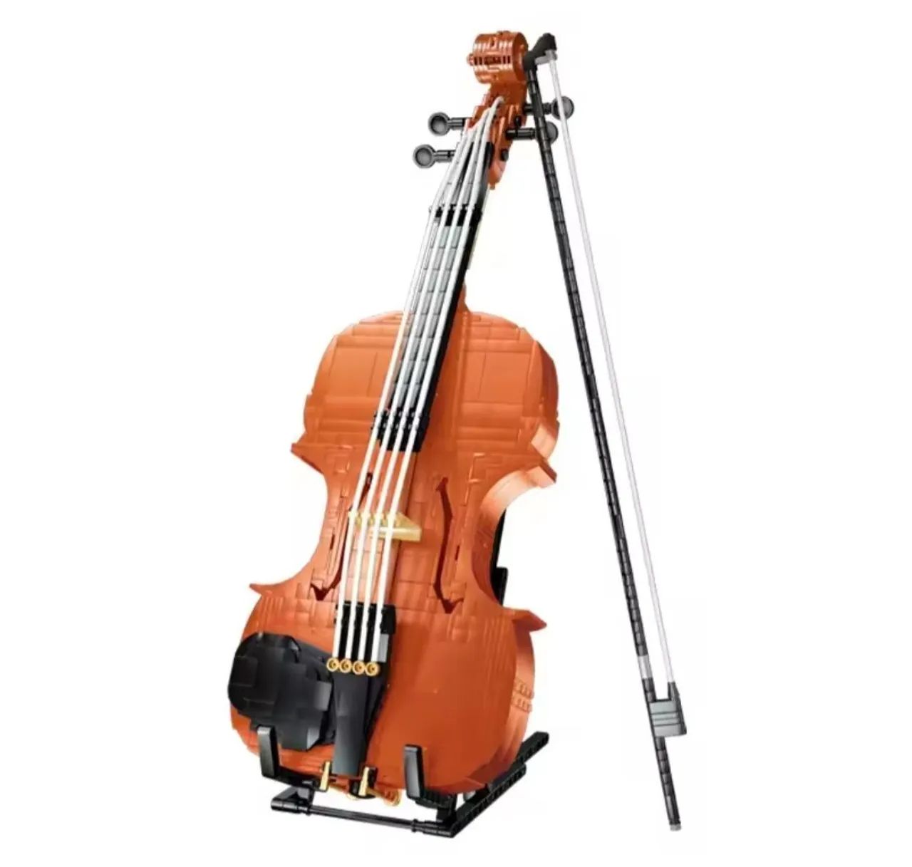 Blocos de Montar Violino Decorativo 921 Pçs Com Arco Display Musical marca Mega tipo Lego - Foto 3