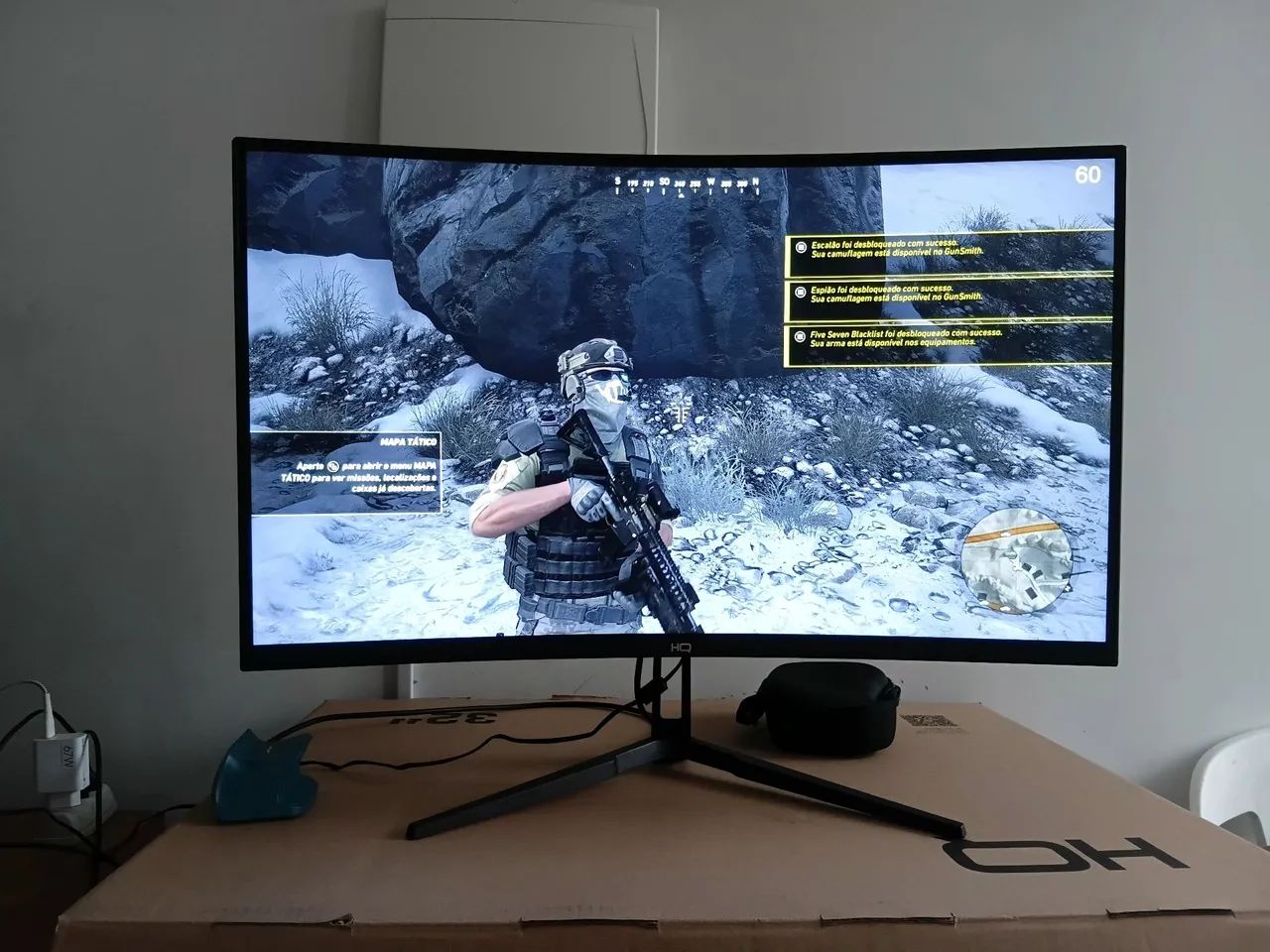 Monitor novo 32 polegadas caixa nota fiscal e serie s ontem fez limpeza zeradinho - Foto 5