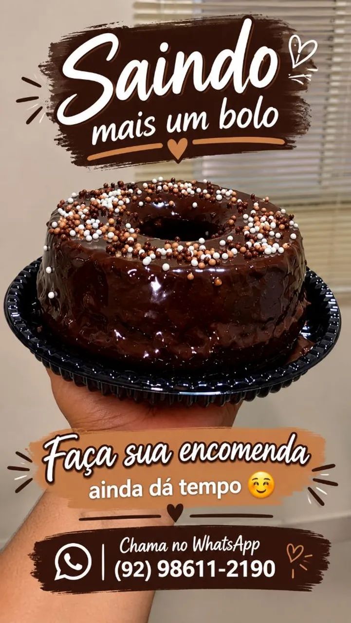 Bolos com cobertura de chocolate e vulcão  - Foto 2