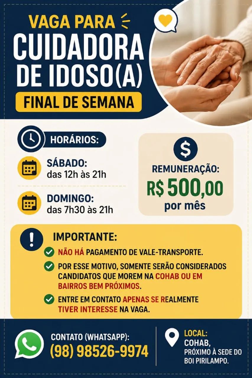 Cuidador Final de Semana 
