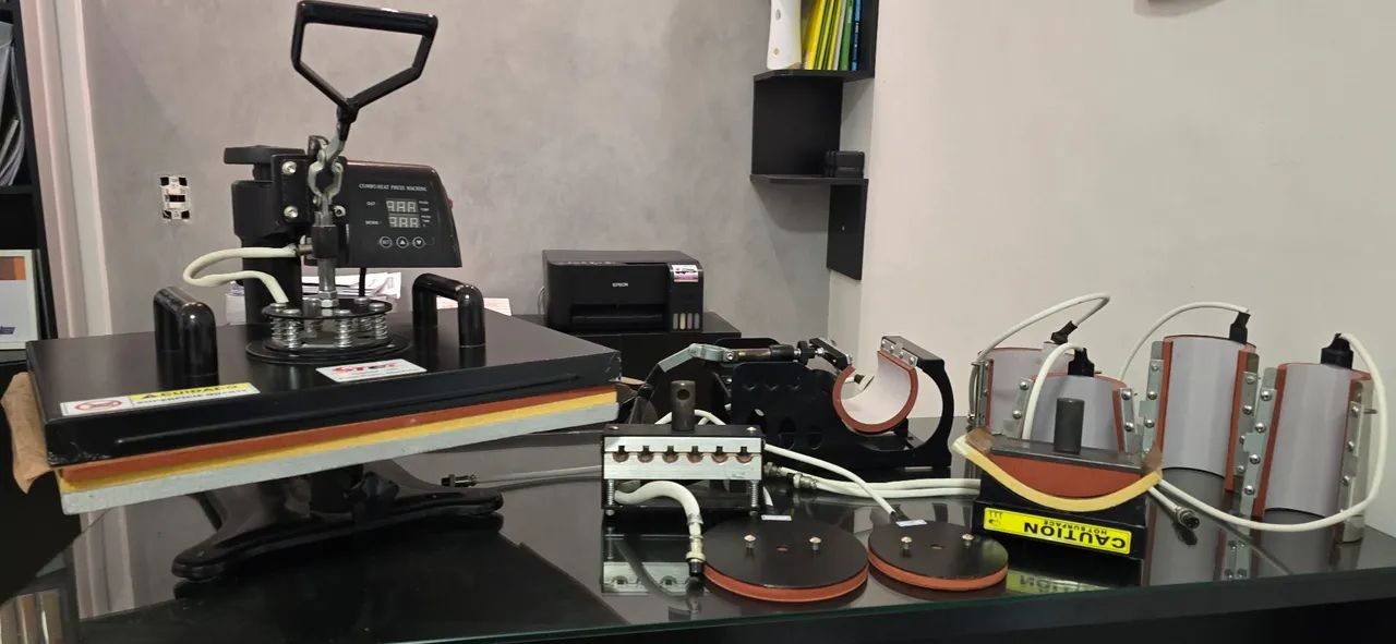 Maquina completa de personalizados + impressora - Foto 4