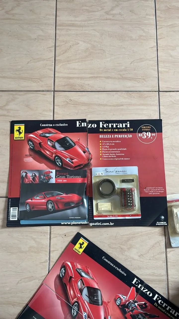 Peças Enzo Ferrari 1/10 - Planeta Deagostini - Hobbies e coleções