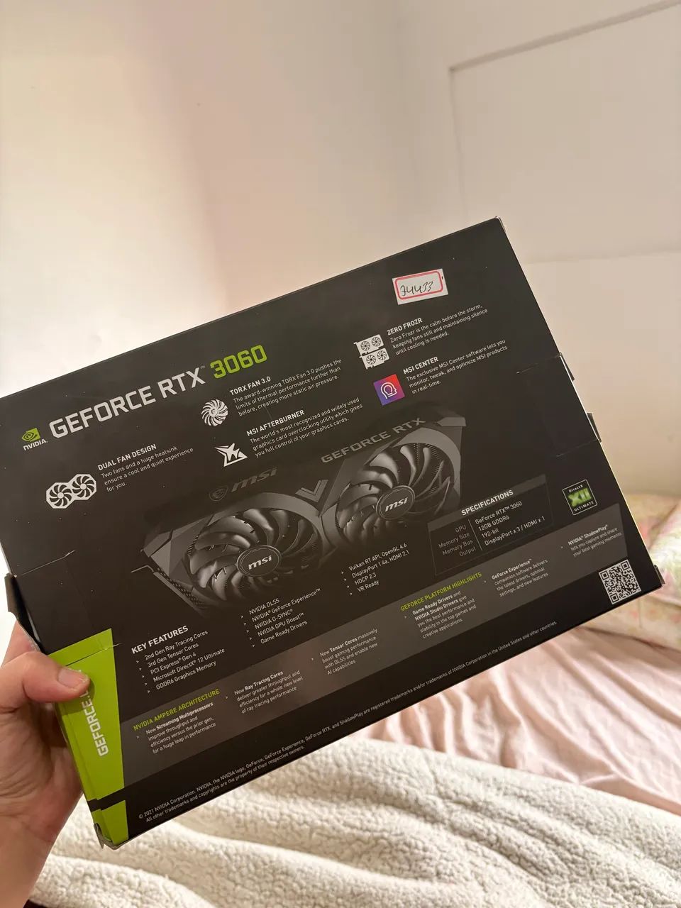 PLACA DE VÍDEO MSI GEFORCE RTX 3060 VENTUS 2X 12GB - Foto 5