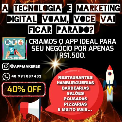 Vendas de apps autônomo 40% comissão