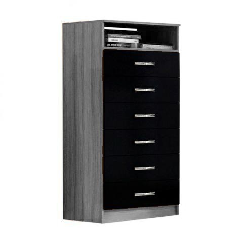 Comoda Itaperuna Gris.Preto Até 12x